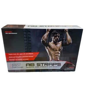 GNC AB STRAPS Pro Performance Padded Heavy Duty Metal Carabiners New Open Box